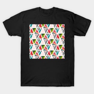 Geometric Tropical Pattern T-Shirt